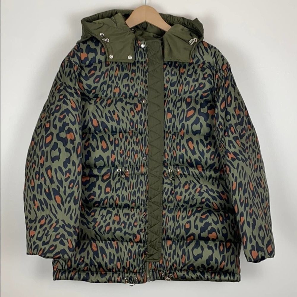 Sandro Paris Green Reversible Puffer Jacket Large - Picture 7 of 10